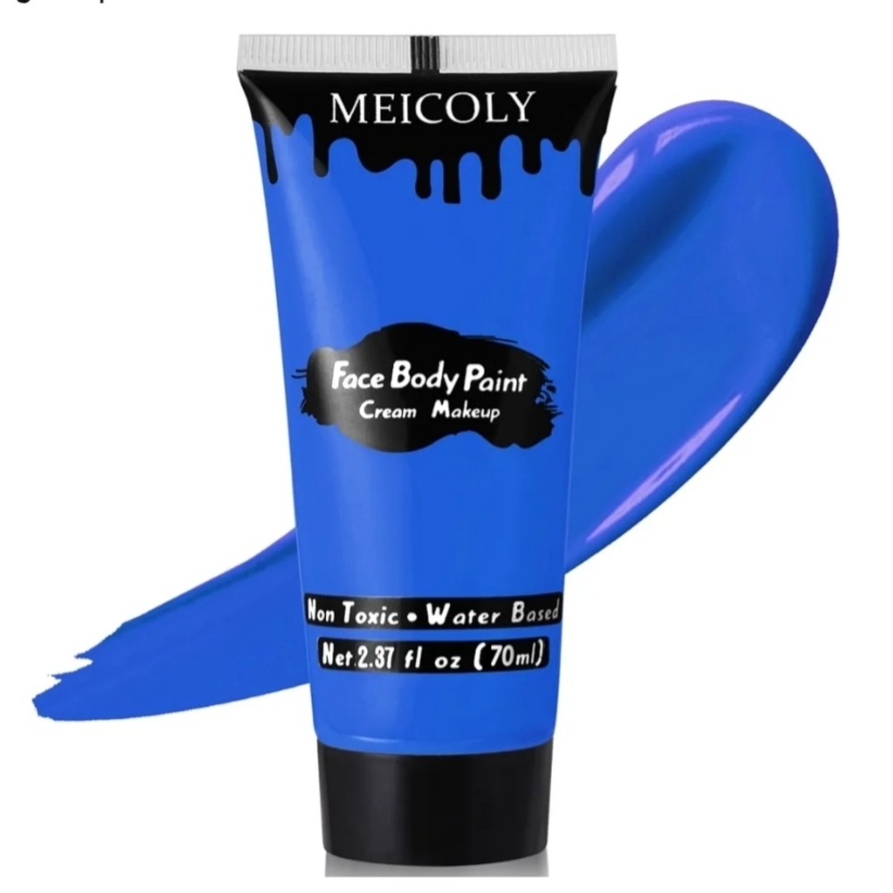 Blue Face & Body Paint Cream Makeup - Vibrant Blue 2.37 Fl. Oz. M214